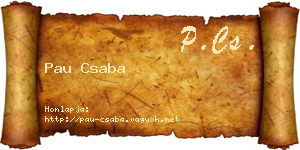 Pau Csaba névjegykártya