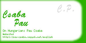 csaba pau business card